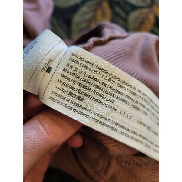 Abercrombie&Fitch Bodysuit Women's XS Tan Soft A&F Ribbed Long Sleeve - Picture 3 of 4